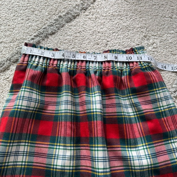 J. Crew Red & Green tartan Plaid Lined Wool holiday Christmas Pull On Skirt 00 - Picture 6 of 10